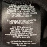 PJK PATTERSON J KINCAID BLACK WHITE LEATHER SHORT SLEEVE STRETCH LEANETTE DRESS Size M Photo 10