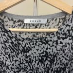 Kokun Bamboo Cashmere Gray Animal Print Lightweight Sweater Photo 1