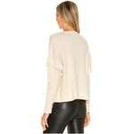 Central Park West Sycamore Fringe Sweater in Cream Photo 3