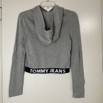 Tommy Hilfiger tommy jeans logo band cropped knit hooded sweater size medium Photo 4