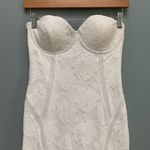 Lulus  Perfect Lover White Lace Strapless Bustier Trumpet Maxi Dress Size Small Photo 5