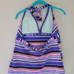 Nike  Pink and Purple Striped Halter Tankini Top Photo 4