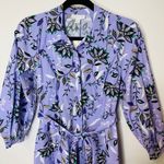 Charter Club Purple Floral Shirt Dress Midi Length Sz Small Petite Cotton Charter Clib Photo 6
