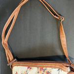 BOC Womens Faux Leather Handbag Floral‎ Shoulder Strap Cross Body Zip Pockets Photo 2