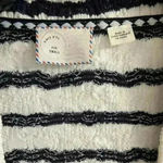 Anthropologie  Cream Striped Cardigan Small Photo 3