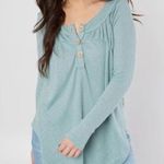 We The Free Mint Green Must Have Henley Top Long Sleeve Boho Shirt W-270 Size S Photo 0