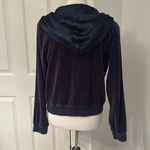 IZOD Cutest  Movement Navy Blue Velour Zip Up Tracksuit Jacket Photo 7