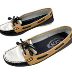 Tod's Color block Leather Lace & Bow Driving Shoes Topsiders Moccasins Size 36 Photo 3