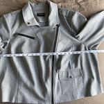 Lane Bryant Moto Jacket Sz 22 Gray Rayon Biker Style Motorcycle Rockabilly Punk Photo 9