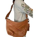 The Sak  Kyetra Leather Shoulder Hobo Bag Brown Embroidered City Office Chic Boho Photo 4