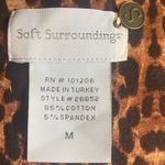 Soft Surroundings LONG SLEEVE ANIMAL PRINT FAUX WRAP RUCHED DRESS SIZE M Photo 8