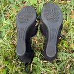 GEOX Respira D52N9A Suede Wedge Shoes Rhinestone Black Size 6 Photo 3