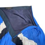 Banana Republic  Geometric Blue, Black and White Pleated Midi Skirt Petite Sz. 2 Photo 2