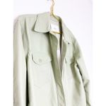 Aritzia Wilfred The Ganna Shirt Jacket Medium Mint Green Vegan Leather Shacket Photo 6