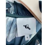 G. Label by Goop Sammy Pleat Neck Floral Print Mid Length Silk Dress Size 6 Photo 7