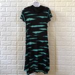 Kensie teal animal print tiger tie dye dress Women's Size L Large Photo 3