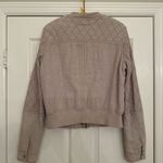 Anthropologie  Hei Hei Itinerary Cream Linen Blend Quilted Bomber Jacket Sz M Photo 5