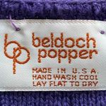 Vintage Beldoch Popper purple cable knit popcorn stitch pattern cropped sweater Photo 4
