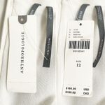 Anthropologie NWT  Maya Faux Leather Mini Dress Size 12 Cream Cowl Neck Ruched Photo 12