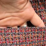 Vintage 70s oversize dagger point lapel collar blazer retro orange rust red gray Size M Photo 4