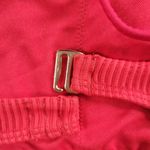 Hollister Womens Bikini Top Small Red Ribbed Square Neck Spaghetti Strap Bandeau Photo 8