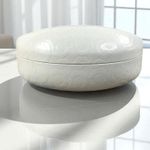 Coach Hard Clamshell Sunglases Case Ivory/Brown Signature C Large Travel Stylish Photo 2