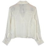 J.Crew Bungalow Popover Shirt Ivory S NWT | Crepe de Chine V-Neck Blouse Photo 1