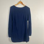 Title Nine  merino wool blend blue sweater tunic boat neck size large Photo 6