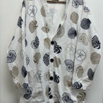 Michigan Rag Company shell pattern light knit jacket size large White Size M Photo 0