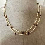 Freshwater pearl and amethyst chip long necklace Photo 4