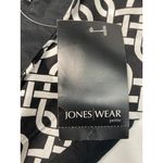 Jones Wear NWT  Laguna Black White Split Neck Tunic Top Petite Small PS Photo 3