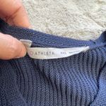 Athleta Women's Sweater 2XS XXS Navy Pullover V Neck Cotton Blend Long Sleeve Photo 2