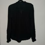 Faherty  Willa Black Long Sleeve Peasant Top Photo 4