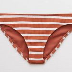 Aerie New AE Ribbed Full Coverage Bikini Bottom 70s Canyon Creek Stripe Size XL Photo 1