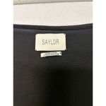 Saylor  Black Velvet Floral Pattern Burnout Shorts Romper. Long Sleeves. Size M Photo 3