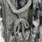 Vocal USA Size S / M Knit Sweater Vest Angora Rabbit Black Open Front Women’s Photo 3