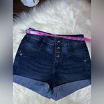 Blackheart  Indigo V stitch button fly denim shorts sz 3 Photo 6