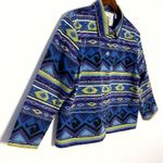 Chico's Anniversary Collection Southwestern Aztec Denim Jacket Size 2 or L Photo 1