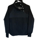 Abercrombie & Fitch Abercrombie‎ & Fitch Black Quilted Snap Long Sleeve Black Sweatshirt Size XS Photo 0