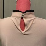 Tempted Hearts Pink Sleeveless Blouse with Black Lace Trim size M Size M Photo 3