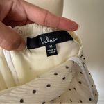 Lulus || Subtle Sophistication Cream Polka Dot Halter Jumpsuit Black Size M Photo 5