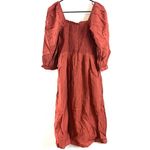 City Chic NWT  Smocked Puff Sleeve Fearless Midi Dress in Caramel Size XXS 12 Photo 4