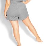 City Chic  Sleep Shorts‎ Plus 20 L 2X Gray Ribbed Ellie Ruffle Trim PJs NWT NEW Photo 4