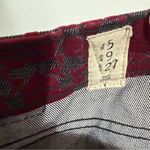 Volcom  Red and Gray Skinny Jeans with‎ Bold Pattern Photo 3