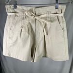 Kensie  Jeans The High Rise Short Women's Size 6/28 Beige Paper Bag Waist Pleated Photo 13