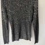 Dressbarn Collection Y2k Sequin Top Size Small Swifty Mock Neck Sparkly Party‎ Gray Photo 2