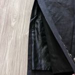 Vintage Embroidered Linen Blend Embellished with Shells Black Maxi Dress Size 8 Photo 5