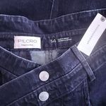 Anthropologie  Pilcro The Arden Double Waist Midi Skirt Dark Denim Size 14 NEW Photo 7