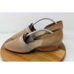 Eileen Fisher Shoes Womens Size 12 Taupe Suede Block Heel Pointed Toe Elastic Photo 3