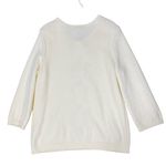 Talbots  Cable Knit Floral Embroidered Sweater Photo 3